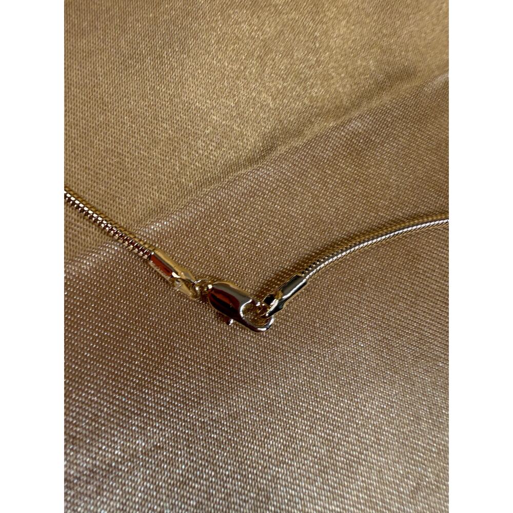 Stainless Steel Turquoise Pendant Necklace Gold Tone Waterproof 20" Chain New - Picture 4 of 14